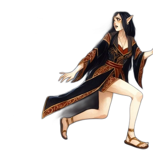 dress, staff, fantasy art, concept art, pixel art, anime, ghostly, figure transparent PNG cut-out
