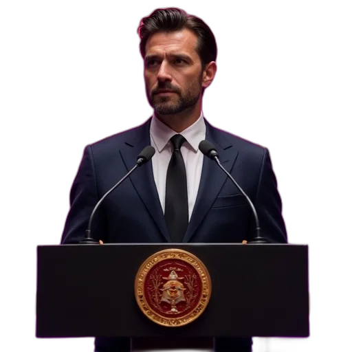 jacket, staff, face, robot, man, dark, suit, tie transparent PNG cut-out