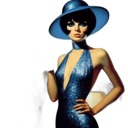 dress, hat, blue, woman, holds, rope, grand, room transparent PNG cut-out