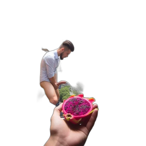 flower, umbrella, food, staff, 3d render, photorealistic, vaporwave, concept art transparent PNG cut-out