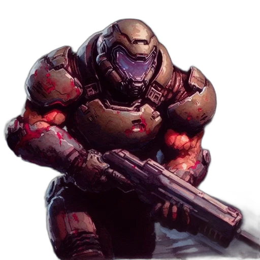 weapon, robot, sword, face, concept art, 3d render, pixel art, comic book art transparent PNG cut-out