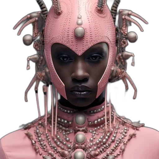 jewelry, mask, creature, crown, cyberpunk, concept art, 3d render, fantasy art transparent PNG cut-out