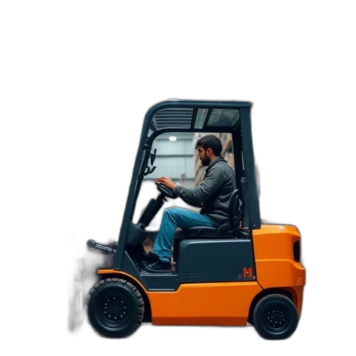 car, robot, furniture, staff, photorealistic, forklift, driver, electric transparent PNG cut-out