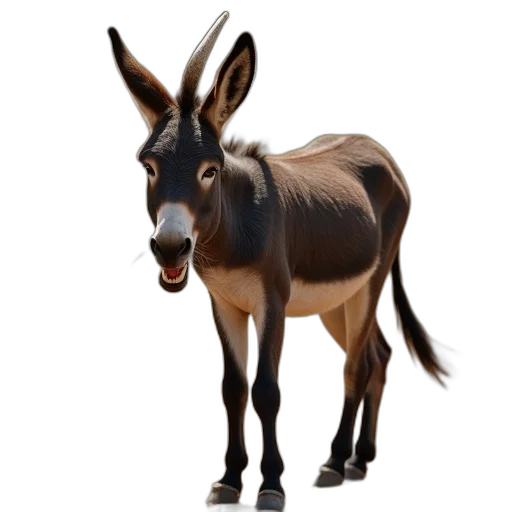 animal, staff, creature, weapon, photorealistic, 3d render, concept art, donkey transparent PNG cut-out
