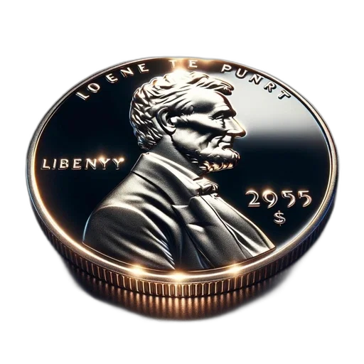 jewelry, 3d render, embossed, portrait, abraham, lincoln, appears, 2005 transparent PNG cut-out
