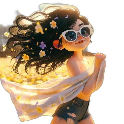 jewelry, dress, concept art, fantasy art, 3d render, comic book art, underwater, fire transparent PNG cut-out
