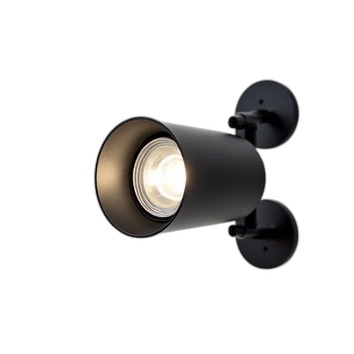 jewelry, 3d render, modern, led, spotlight, sleek, black, finish transparent PNG cut-out