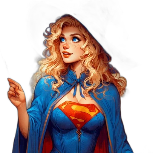 dress, comic book art, fantasy art, concept art, pixel art, blue, blonde-haired, woman transparent PNG cut-out