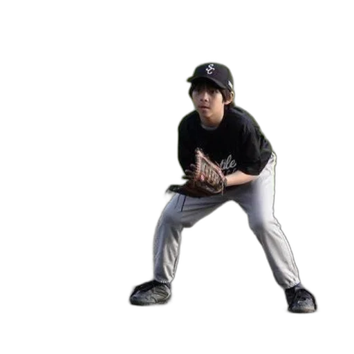 creature, weapon, 3d render, photorealistic, young, baseball, player, black transparent PNG cut-out
