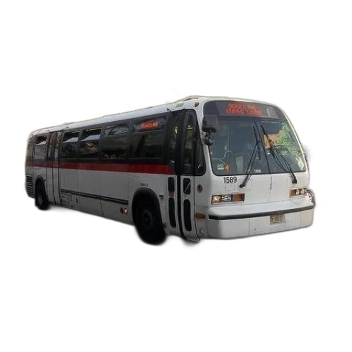 staff, 3d render, photorealistic, concept art, white, bus, red, stripes transparent PNG cut-out