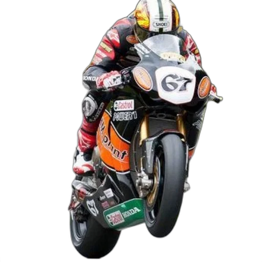 photorealistic, motorcycle, racer, wearing, red, black, suit, number transparent PNG cut-out