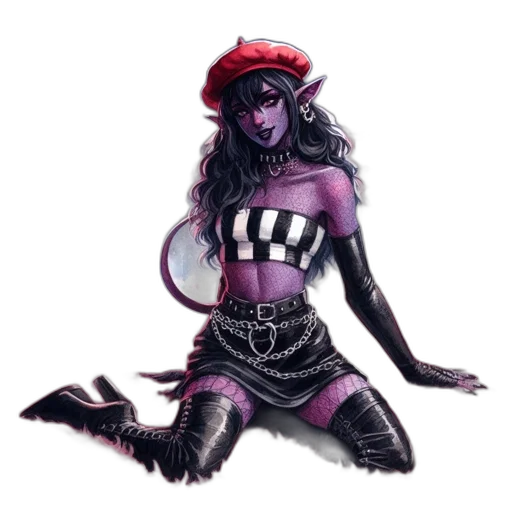 creature, hat, mask, concept art, fantasy art, watercolor, comic book art, dark transparent PNG cut-out