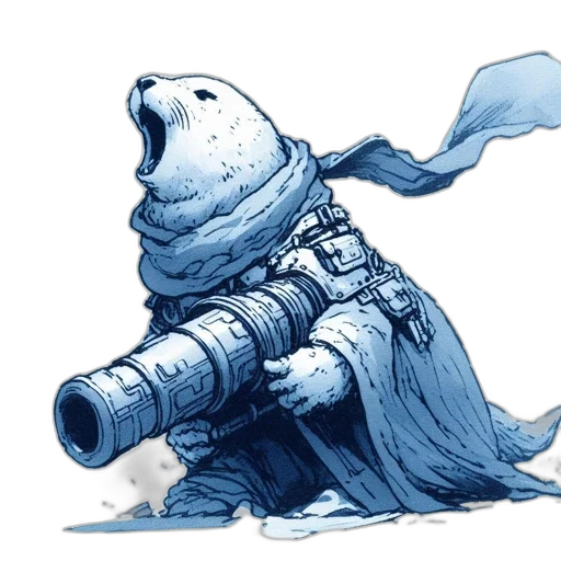 weapon, creature, staff, animal, concept art, watercolor, comic book art, fantasy art transparent PNG cut-out