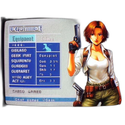 weapon, pixel art, concept art, video, game, scene, player, character transparent PNG cut-out
