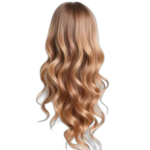 hair, crown, dress, photorealistic, golden, strands, isolated, white transparent PNG cut-out