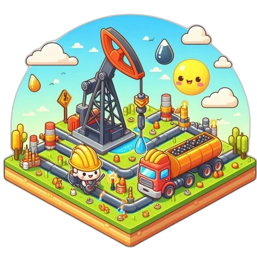 weapon, pixel art, concept art, 3d render, fantasy art, outer space, oil, derrick transparent PNG cut-out