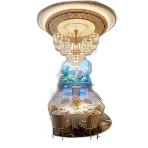 jewelry, bottle, furniture, crown, 3d render, concept art, extravagant, dining transparent PNG cut-out