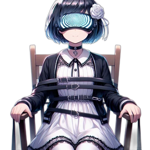 mask, robot, face, staff, cyberpunk, anime, pixel art, concept art transparent PNG cut-out