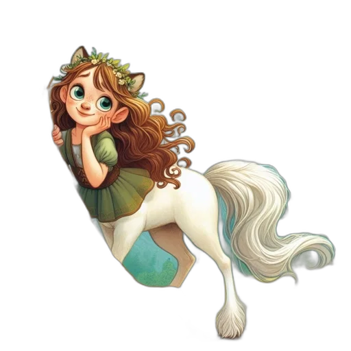 staff, fantasy art, concept art, pixel art, cartoon, green, young, girl transparent PNG cut-out