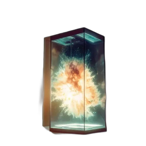 bottle, furniture, concept art, 3d render, outer space, fire, underwater, modern transparent PNG cut-out