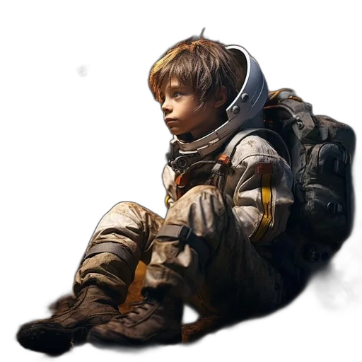 face, robot, jacket, weapon, concept art, fantasy art, pixel art, photorealistic transparent PNG cut-out