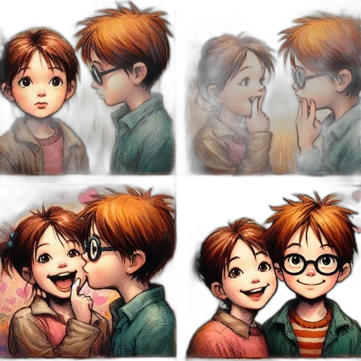 comic book art, photorealistic, concept art, watercolor, image, comprises, four, panels transparent PNG cut-out