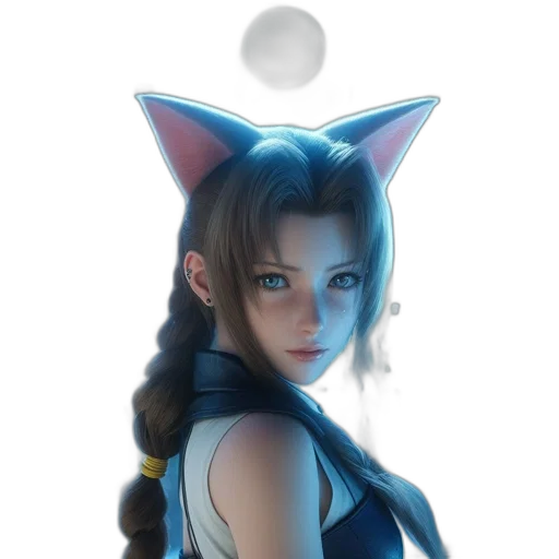 staff, face, fantasy art, concept art, 3d render, anime, blue, rainy transparent PNG cut-out
