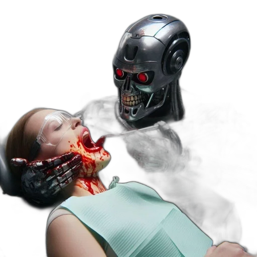 mask, robot, face, cyberpunk, concept art, 3d render, photorealistic, outer space transparent PNG cut-out