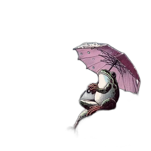 umbrella, hat, dragon, weapon, concept art, watercolor, photorealistic, fantasy art transparent PNG cut-out