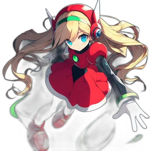 dress, robot, weapon, mask, concept art, pixel art, anime, fantasy art transparent PNG cut-out