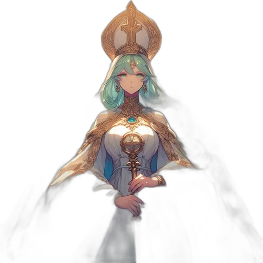 crown, sword, dress, staff, concept art, fantasy art, pixel art, watercolor transparent PNG cut-out