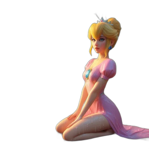 dress, concept art, 3d render, fantasy art, pixel art, pastel, magical, realm transparent PNG cut-out