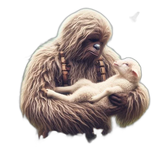 creature, animal, hair, concept art, pixel art, fantasy art, photorealistic, serene transparent PNG cut-out