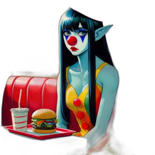 food, creature, robot, dress, concept art, fantasy art, pixel art, 3d render transparent PNG cut-out