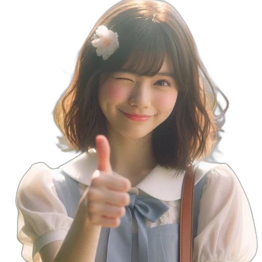 face, staff, hair, robot, anime, photorealistic, young, woman transparent PNG cut-out