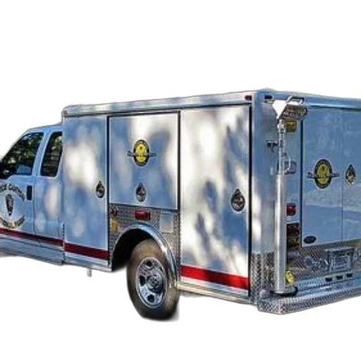 car, 3d render, concept art, photorealistic, white, utility, truck, red transparent PNG cut-out