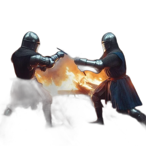sword, weapon, concept art, fantasy art, comic book art, 3d render, fire, fog transparent PNG cut-out