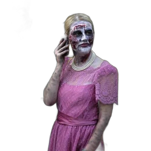 mask, face, dress, creature, concept art, photorealistic, woman, pink transparent PNG cut-out