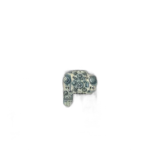 jewelry, crown, robot, furniture, 3d render, green, blue, pastel transparent PNG cut-out