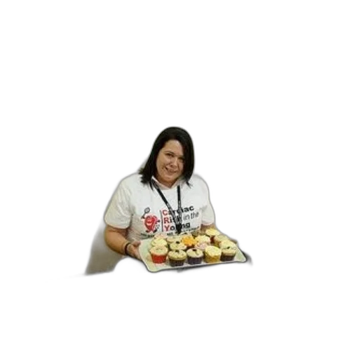 staff, food, jewelry, photorealistic, woman, white, shirt, red transparent PNG cut-out