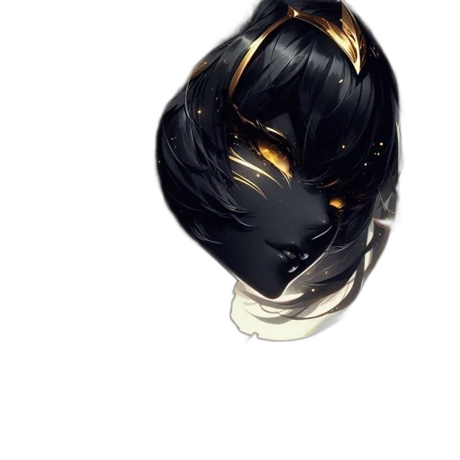 mask, crown, hair, face, concept art, 3d render, photorealistic, watercolor transparent PNG cut-out
