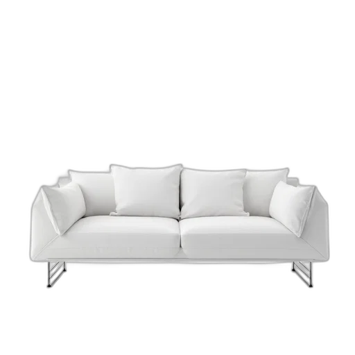 furniture, weapon, 3d render, photorealistic, monochrome, minimalist, white, sofa transparent PNG cut-out