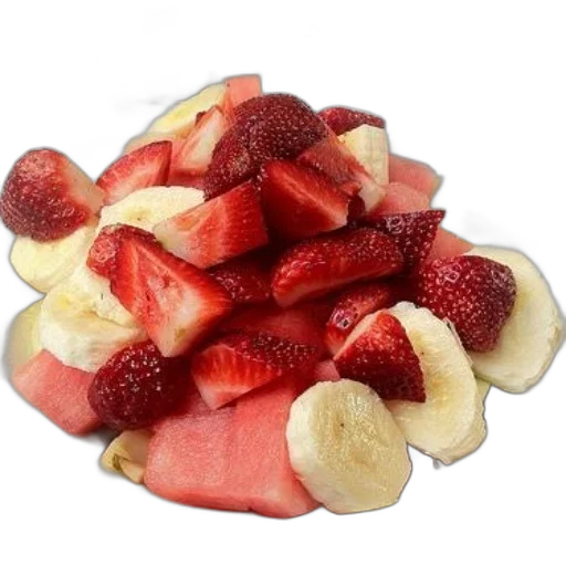 food, crown, photorealistic, vibrant, fruit, salad, featuring, strawberries transparent PNG cut-out