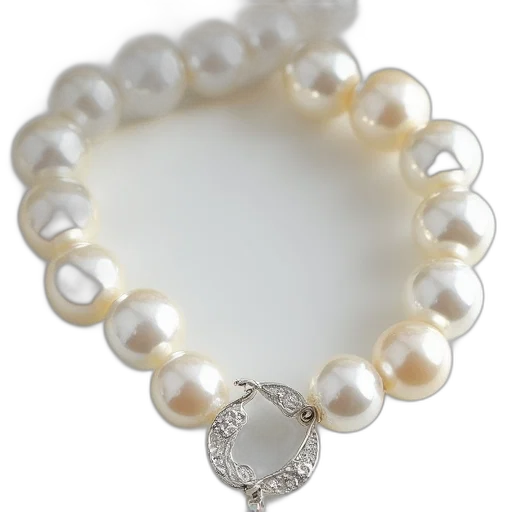 jewelry, crown, white, freshwater, pearls, necklace, sterling, silver transparent PNG cut-out