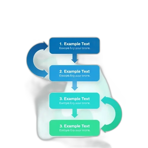 flowchart, blue, green, color, scheme, featuring, title, top transparent PNG cut-out