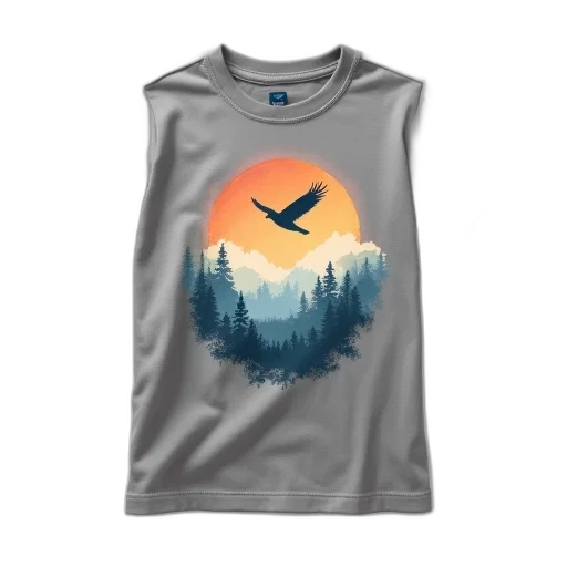 fantasy art, watercolor, forest, blue, grey, t-shirt, graphic, design transparent PNG cut-out