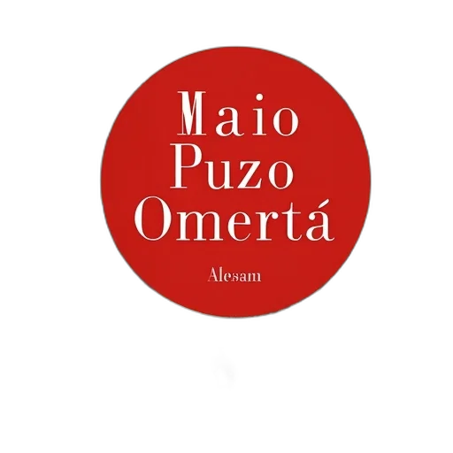 red, cover, book, mario, puzo, omerta, circle, center transparent PNG cut-out