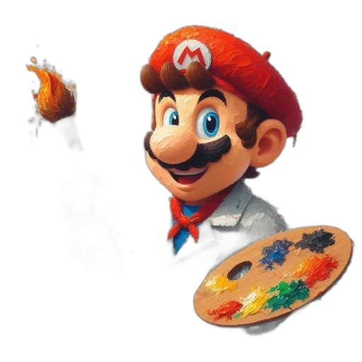 food, staff, weapon, concept art, 3d render, photorealistic, pixel art, mario transparent PNG cut-out