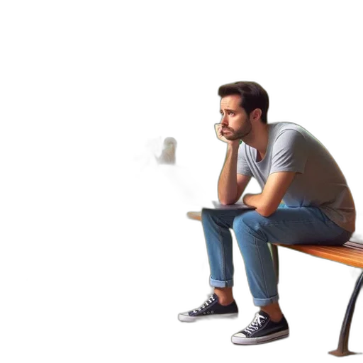 furniture, shoes, face, jacket, concept art, 3d render, photorealistic, park transparent PNG cut-out