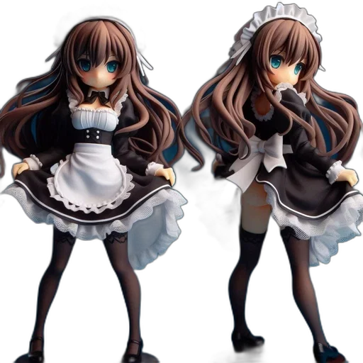 dress, 3d render, concept art, anime, cartoon, monochrome, dark, 7th transparent PNG cut-out